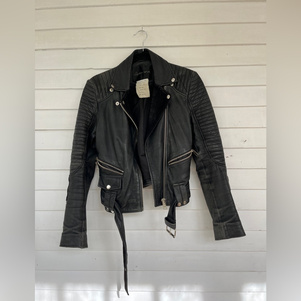 Lamb leather jacket vintage Danish made